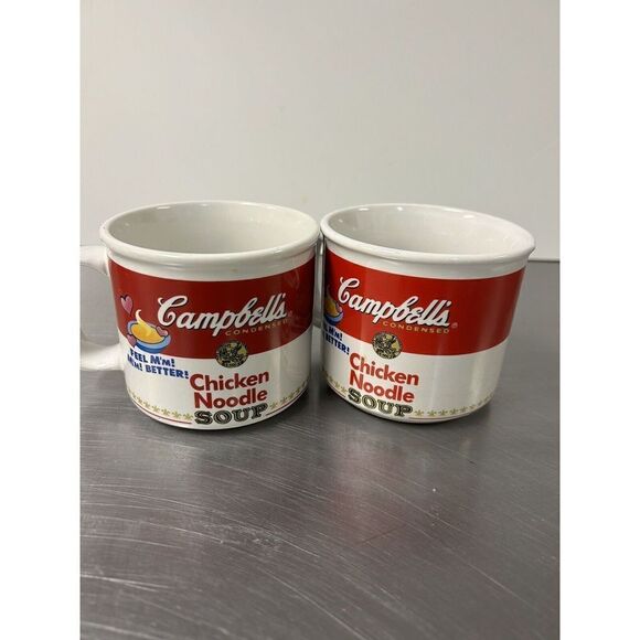 🌼5for$25🌼Campbell’s Chicken Noodle Soup White Tea Cup Coffee Mug 1997 - Picture 8 of 8